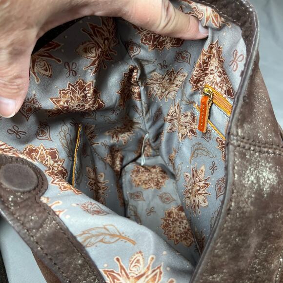 Hobo Pier Convertible Bag Coffee Galaxy Crossbody/Shoulder Boho Leather Slouchy - Picture 11 of 16